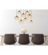 Jamessa Cluster Pendant Ceiling Light Brass-Coloured Matt Amber Glass Shade 8x E27-10