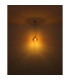 Jamessa Dome Pendant Ceiling Light Brass-Coloured Matt Amber Glass Shade 1x E27-5