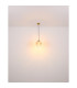 Jamessa Dome Pendant Ceiling Light Brass-Coloured Matt Amber Glass Shade 1x E27-6