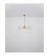 Jamessa Dome Pendant Ceiling Light Brass-Coloured Matt Amber Glass Shade 1x E27-7