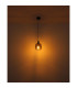 Garri Slim Pendant Ceiling Light Matt Black Smoke Glass Shade 1x E14-4
