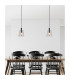 Garri Slim Pendant Ceiling Light Matt Black Smoke Glass Shade 1x E14-7