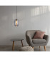 Jefrey Slim Pendant Ceiling Light Matt Black Smoke Glass Shade 1x E27-4