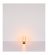 Jefrey Bedside Table Lamp Matt Black Amber Glass Shade 1x E27-6