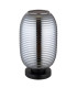 Jefrey Bedside Table Lamp Matt Black Smoke Glass Shade 1x E27-2