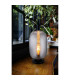 Jefrey Bedside Table Lamp Matt Black Smoke Glass Shade 1x E27-4