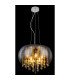 Kalla 44cm Pendant Ceiling Light Chrome Glass Shade 5x E14-4