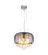 Kalla 35cm Pendant Ceiling Light Chrome Glass Shade 5x E14-1