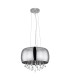 Kalla 35cm Pendant Ceiling Light Chrome Glass Shade 5x E14-2
