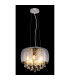 Kalla 35cm Pendant Ceiling Light Chrome Glass Shade 5x E14-4