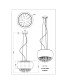 Kalla 35cm Pendant Ceiling Light Chrome Glass Shade 5x E14-6