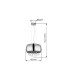 Kalla 35cm Pendant Ceiling Light Chrome Glass Shade 5x E14-7
