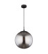 Blama 30cm Globe Pendant Ceiling Light Matt Black Glass Shade 1x E27-2