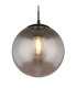 Blama 30cm Globe Pendant Ceiling Light Matt Black Glass Shade 1x E27-3