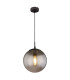 Blama 25cm Globe Pendant Ceiling Light Matt Black Glass Shade 1x E27-1