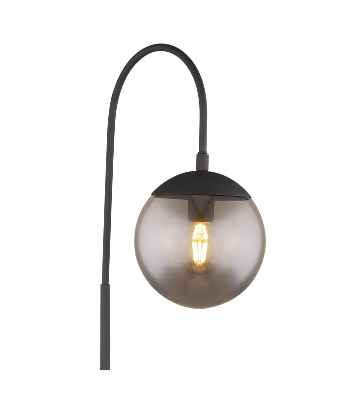 Blama Glass Floor Lamp Matt Black Glass Shade 1x E27-3