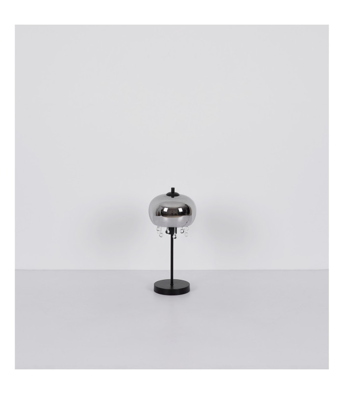 Corry Bar Pendant Ceiling Light Matt Black Smoke Glass Shade 4x E27-7