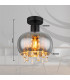 Corry Ceiling Light Matt Black Smoke Glass Shade 1x E27-4