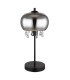 Corry Glass Table Lamp Matt Black Smoke Glass Shade 1x E27-2