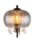 Corry Glass Table Lamp Matt Black Smoke Glass Shade 1x E27-3