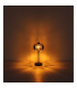 Corry Glass Table Lamp Matt Black Smoke Glass Shade 1x E27-5