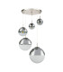 Varus Cluster Pendant Ceiling Light Nickel Matt Transparent Glass Shade 3x E27-2