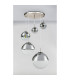 Varus Cluster Pendant Ceiling Light Nickel Matt Transparent Glass Shade 3x E27-8