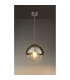 Varus 25cm Globe Pendant Ceiling Light Nickel Matt Transparent Glass Shade 1x E27-6