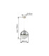 Varus 25cm Globe Pendant Ceiling Light Nickel Matt Transparent Glass Shade 1x E27-11