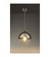 Varus 30cm Globe Pendant Ceiling Light Nickel Matt Transparent Glass Shade 1x E27-6