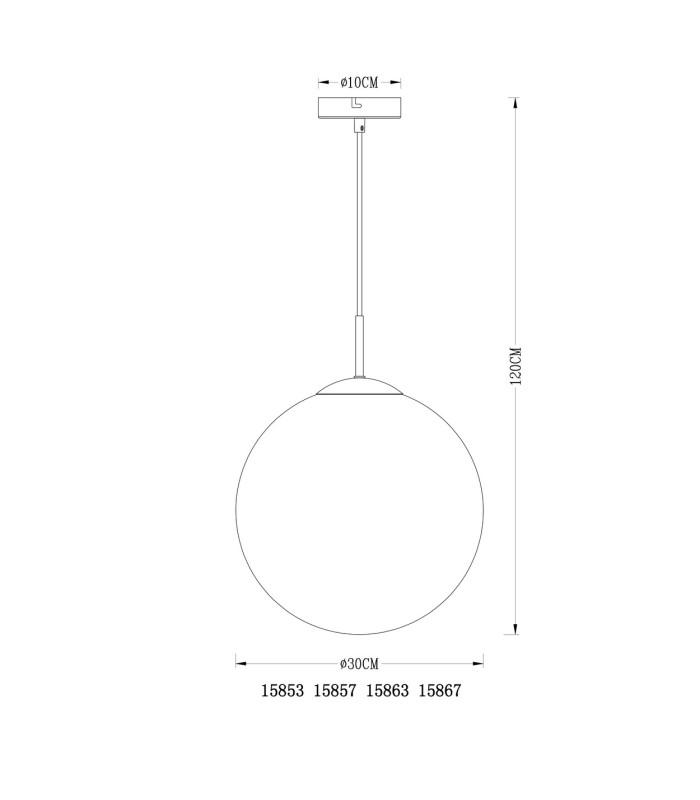 Varus 30cm Globe Pendant Ceiling Light Nickel Matt Transparent Glass Shade 1x E27-10