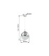 Varus 30cm Globe Pendant Ceiling Light Nickel Matt Transparent Glass Shade 1x E27-11