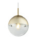 Varus 20cm Globe Pendant Ceiling Light Gold Colors Transparent Glass Shade 1x E27-3