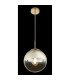 Varus 20cm Globe Pendant Ceiling Light Gold Colors Transparent Glass Shade 1x E27-4