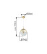 Varus 20cm Globe Pendant Ceiling Light Gold Colors Transparent Glass Shade 1x E27-6