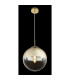 Varus 25cm Globe Pendant Ceiling Light Gold Colors Transparent Glass Shade 1x E27-4