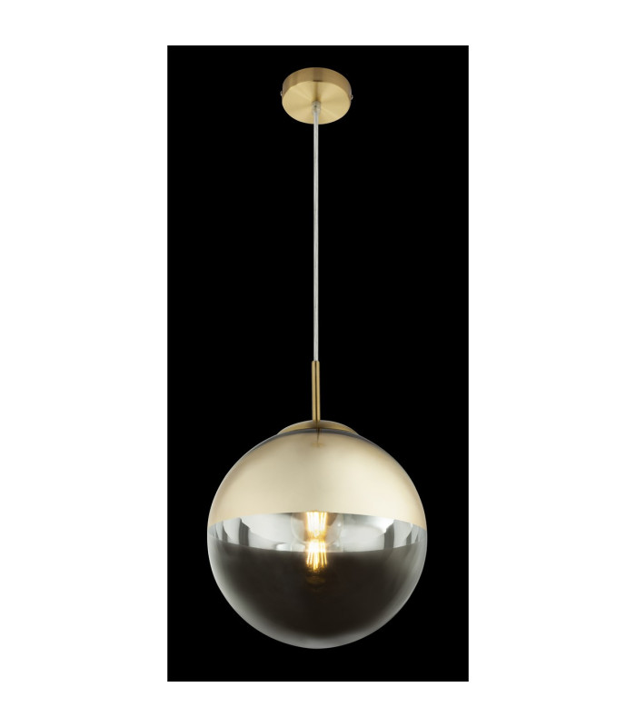 Varus 25cm Globe Pendant Ceiling Light Gold Colors Transparent Glass Shade 1x E27-4