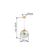 Varus 25cm Globe Pendant Ceiling Light Gold Colors Transparent Glass Shade 1x E27-7