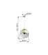 Varus 33cm Globe Pendant Ceiling Light Gold Colors Transparent Glass Shade 1x E27-8