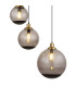 Potter Cluster Pendant Ceiling Light Matt Black Smoke Glass Shade 5x E27-3