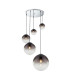Varus Cluster Pendant Ceiling Light Chrome Glass Shade 3x E27-1