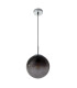 Varus 20cm Globe Pendant Ceiling Light Chrome Glass Shade 1x E27-2