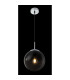 Varus 20cm Globe Pendant Ceiling Light Chrome Glass Shade 1x E27-5