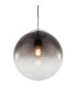Varus 25cm Globe Pendant Ceiling Light Chrome Smoke Glass Shade 1x E27-4