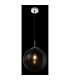 Varus 25cm Globe Pendant Ceiling Light Chrome Smoke Glass Shade 1x E27-5