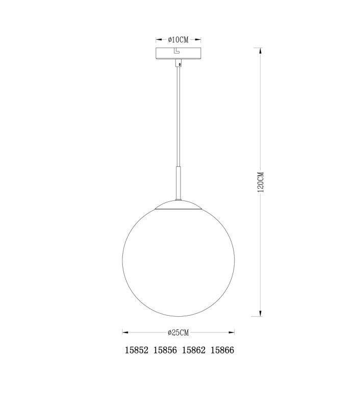 Varus 25cm Globe Pendant Ceiling Light Chrome Smoke Glass Shade 1x E27-6
