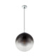 Varus 30cm Globe Pendant Ceiling Light Chrome Glass Shade 1x E27-2