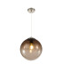 Varus 30cm Globe Pendant Ceiling Light Chrome Glass Shade 1x E27-3