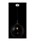 Varus 30cm Globe Pendant Ceiling Light Chrome Glass Shade 1x E27-5