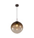 Varus Globe Pendant Ceiling Light Brown Amber Glass Shade 1x E27-1